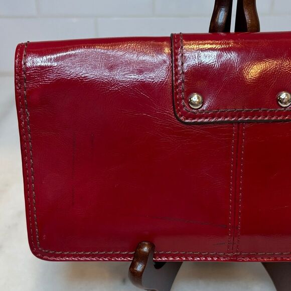 Coach Bleeker Patent Leather Buckle Wallet Clutch Bag - Picture 6 of 16